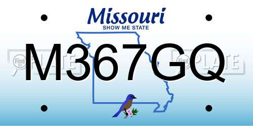 M367GQ Missouri License Plate
