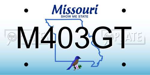 M403GT Missouri License Plate