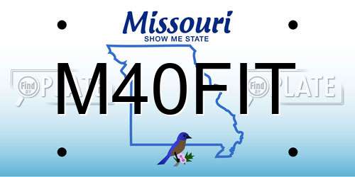M40FIT Missouri License Plate