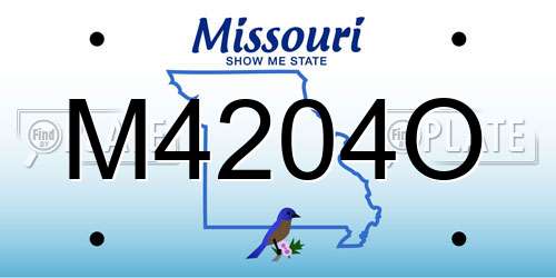 M4204O Missouri License Plate