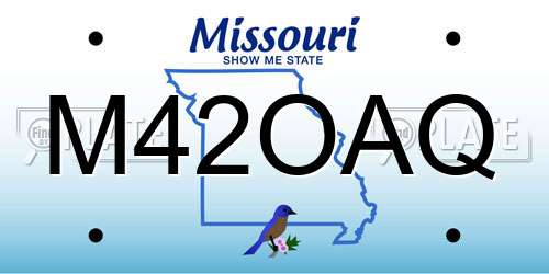 M42OAQ Missouri License Plate