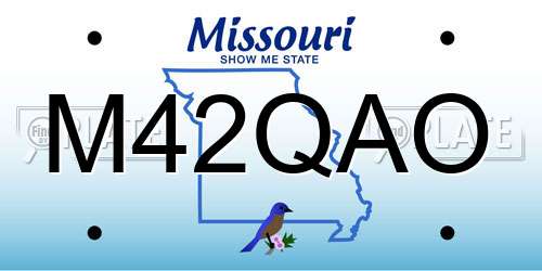 M42QAO Missouri License Plate