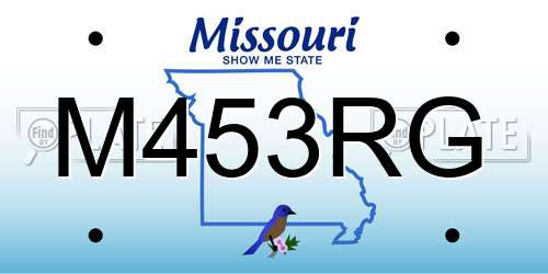 M453RG Missouri License Plate