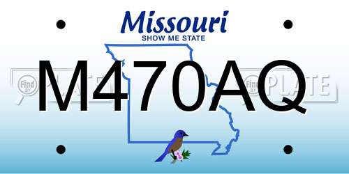 M470AQ Missouri License Plate