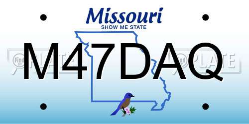 M47DAQ Missouri License Plate