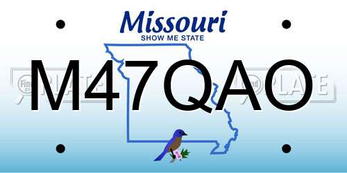M47QAO Missouri License Plate