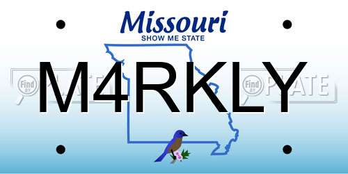 M4RKLY Missouri License Plate