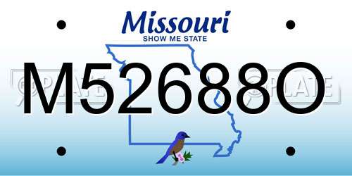 M52688O Missouri License Plate