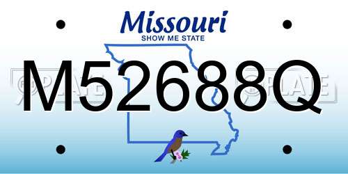 M52688Q Missouri License Plate