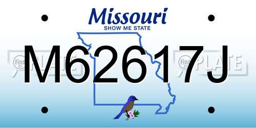 M62617J Missouri License Plate