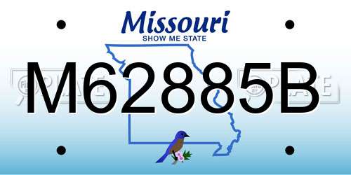 M62885B Missouri License Plate
