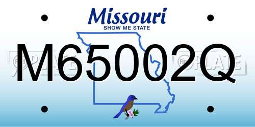M65002Q Missouri License Plate