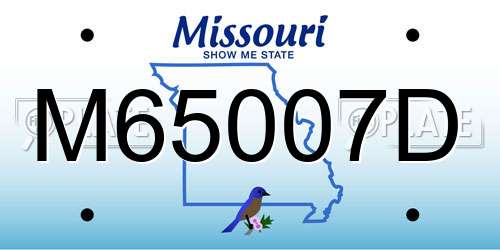 M65007D Missouri License Plate