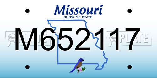 M652117 Missouri License Plate