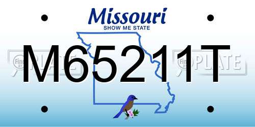 M65211T Missouri License Plate
