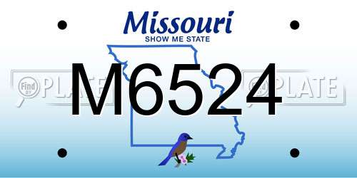 M6524 Missouri License Plate