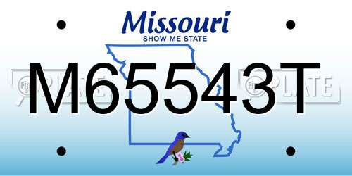 M65543T Missouri License Plate