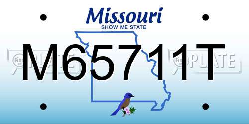 M65711T Missouri License Plate