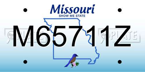 M65711Z Missouri License Plate