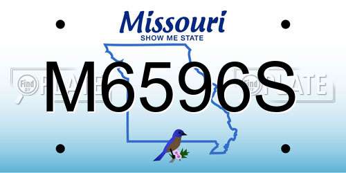 M6596S Missouri License Plate