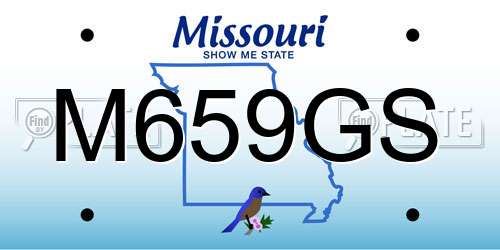 M659GS Missouri License Plate