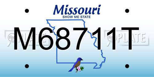 M68711T Missouri License Plate