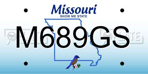 M689GS Missouri License Plate