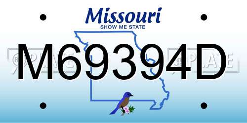 M69394D Missouri License Plate