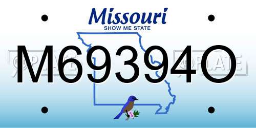 M69394O Missouri License Plate