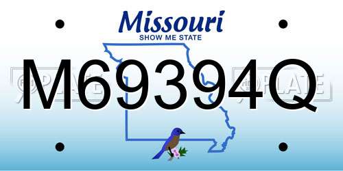 M69394Q Missouri License Plate