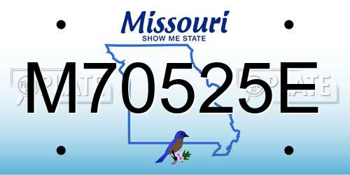 M70525E Missouri License Plate