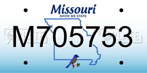 M705753 Missouri License Plate
