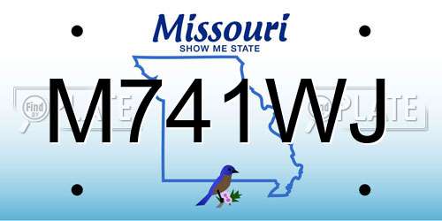 M741WJ Missouri License Plate