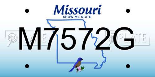M7572G Missouri License Plate