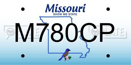 M780CP Missouri License Plate