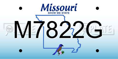 M7822G Missouri License Plate