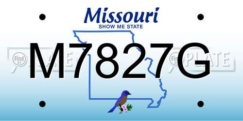 M7827G Missouri License Plate
