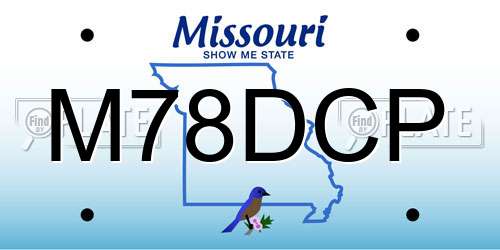 M78DCP Missouri License Plate