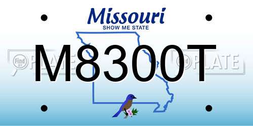 M8300T Missouri License Plate
