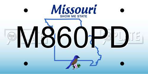 M860PD Missouri License Plate