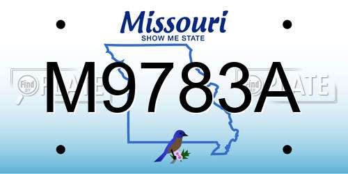 M9783A Missouri License Plate