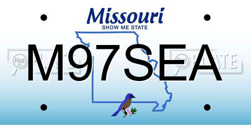 M97SEA Missouri License Plate