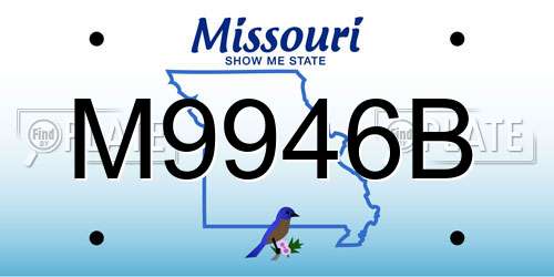 M9946B Missouri License Plate