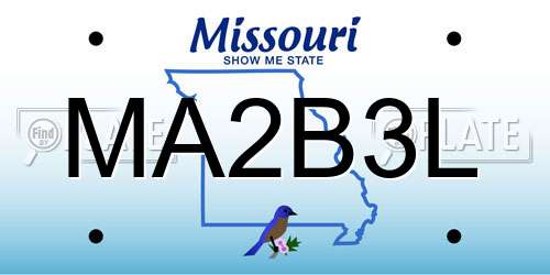 MA2B3L Missouri License Plate