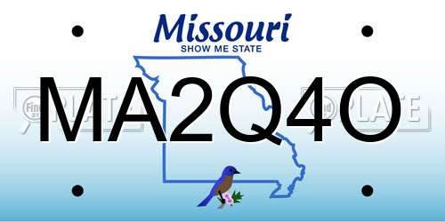 MA2Q4O Missouri License Plate