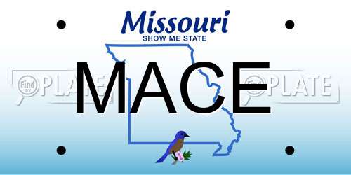 MACE Missouri License Plate
