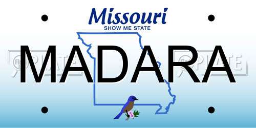 MADARA Missouri License Plate