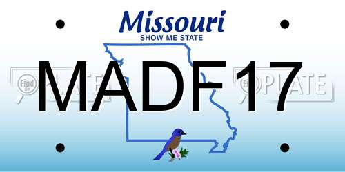 MADF17 Missouri License Plate