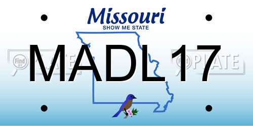 MADL17 Missouri License Plate