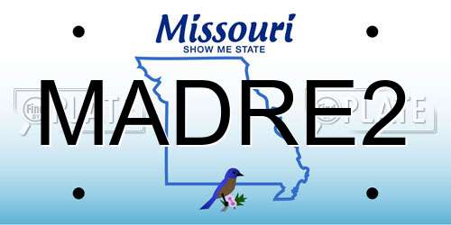 MADRE2 Missouri License Plate